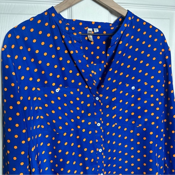 KUT For The Kloth XL Women's Button Down Long Sleeve Shirt-Polka Dot Office - Picture 5 of 12